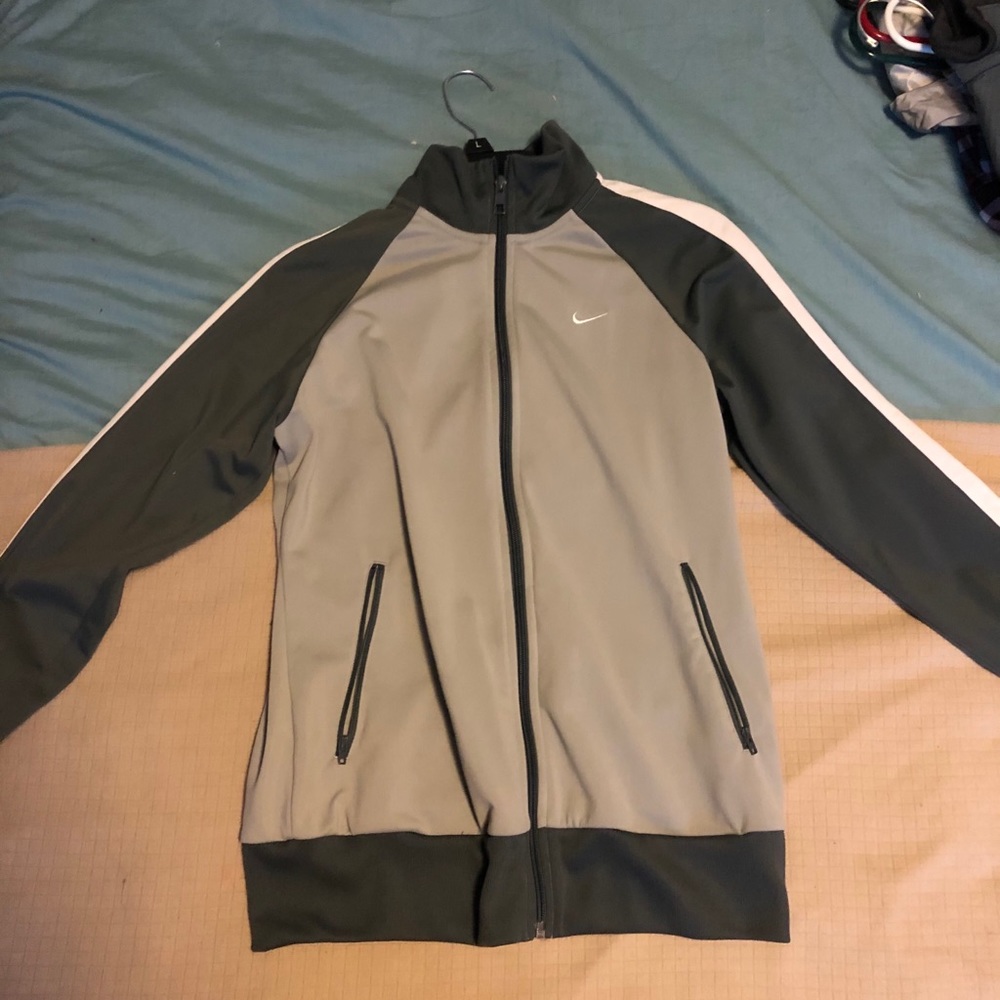 Grey Nike zip up running jacket